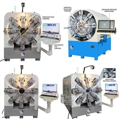 Systèmes tournants du diamètre 2.5mm de fil de ressort de machine de ressort de commande numérique par ordinateur de douze axes