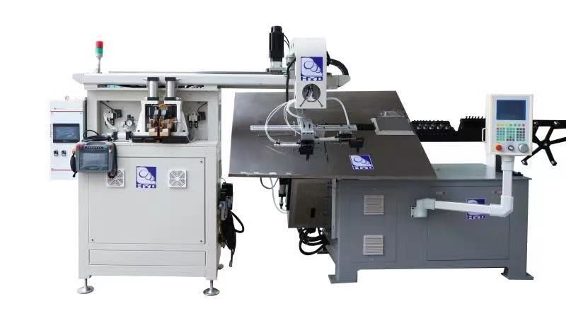 Grande vitesse de machine à cintrer de fil de trois haches 2D pour l'acier dur de ressort 1 - 3 millimètres